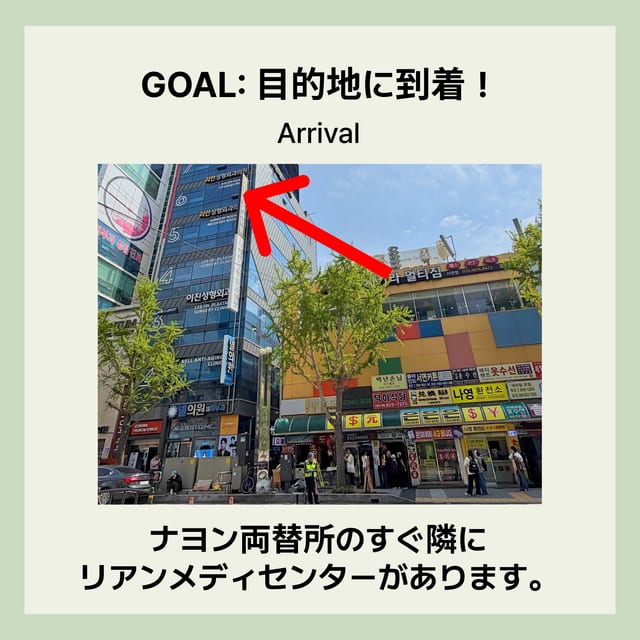 GOAL · ナヨン両替所隣ビルの7階に到着